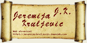 Jeremija Kruljević vizit kartica